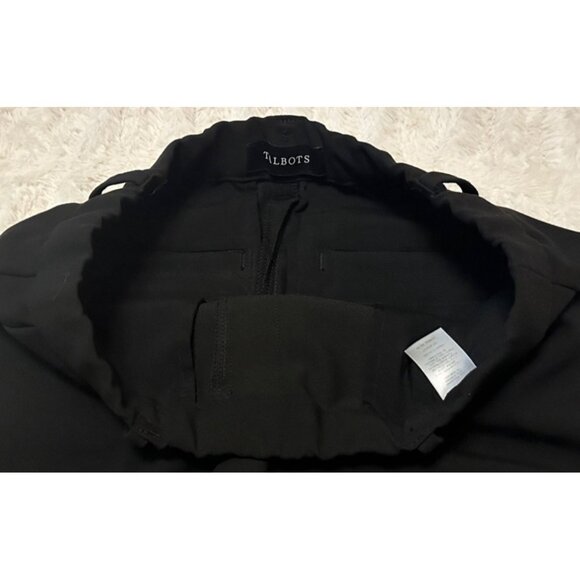 Women's TALBOTS Petite Cambridge Stretch Black Pants Polyester Blend Size 2P - Picture 4 of 15